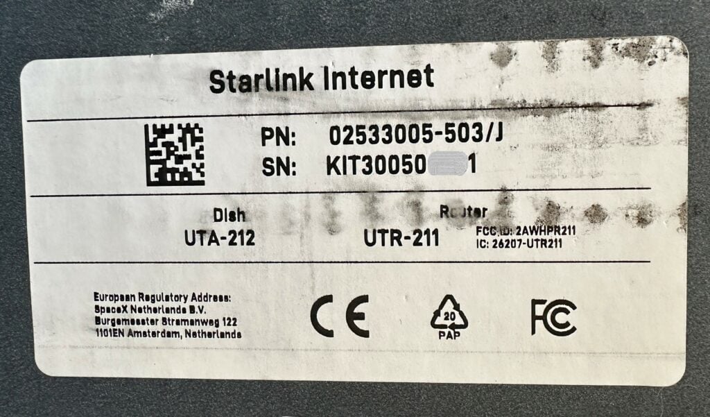 starlink identifier number