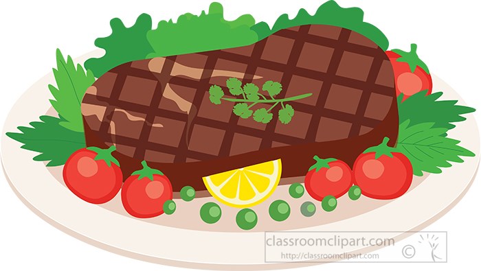 steak dinner clipart