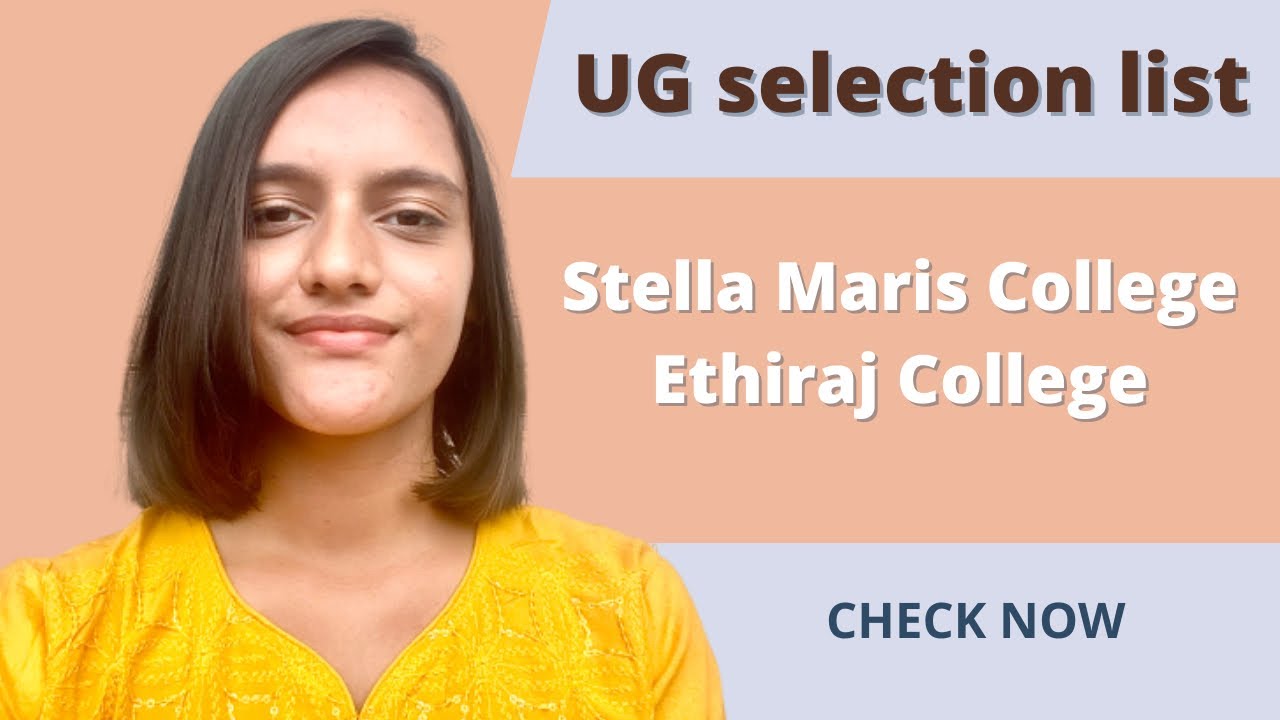 stella maris college selection list 2022