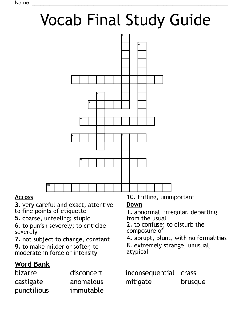 strangely unusually crossword