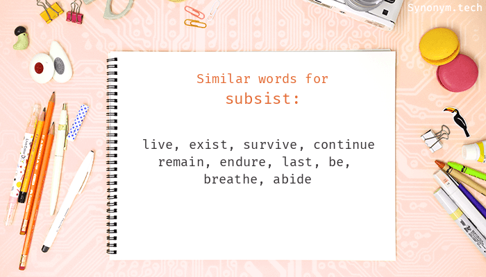 subsisted synonym