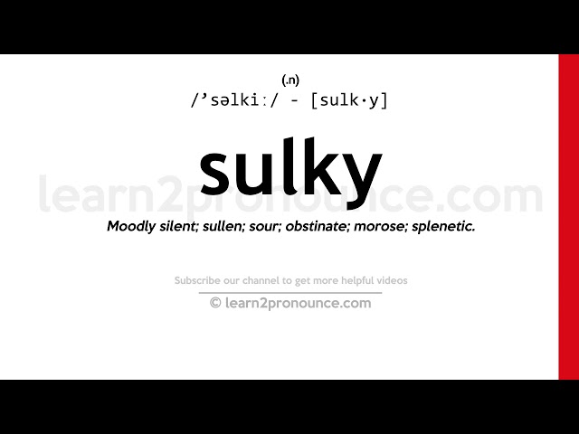 sulkily meaning in english