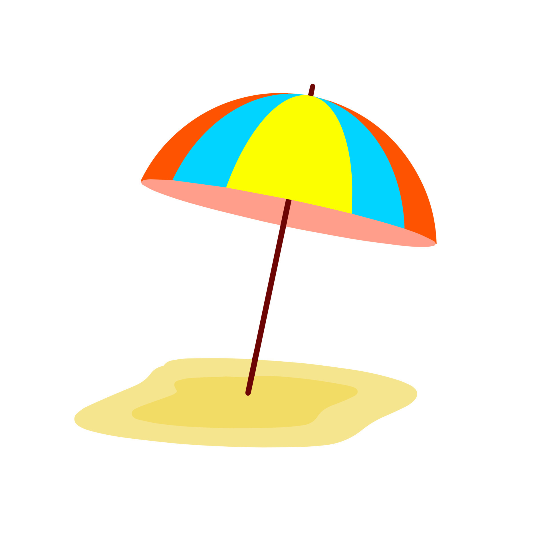 summer umbrella cartoon