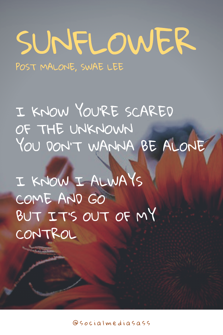 sunflower lyrics