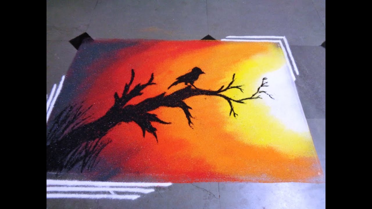 sunrise rangoli