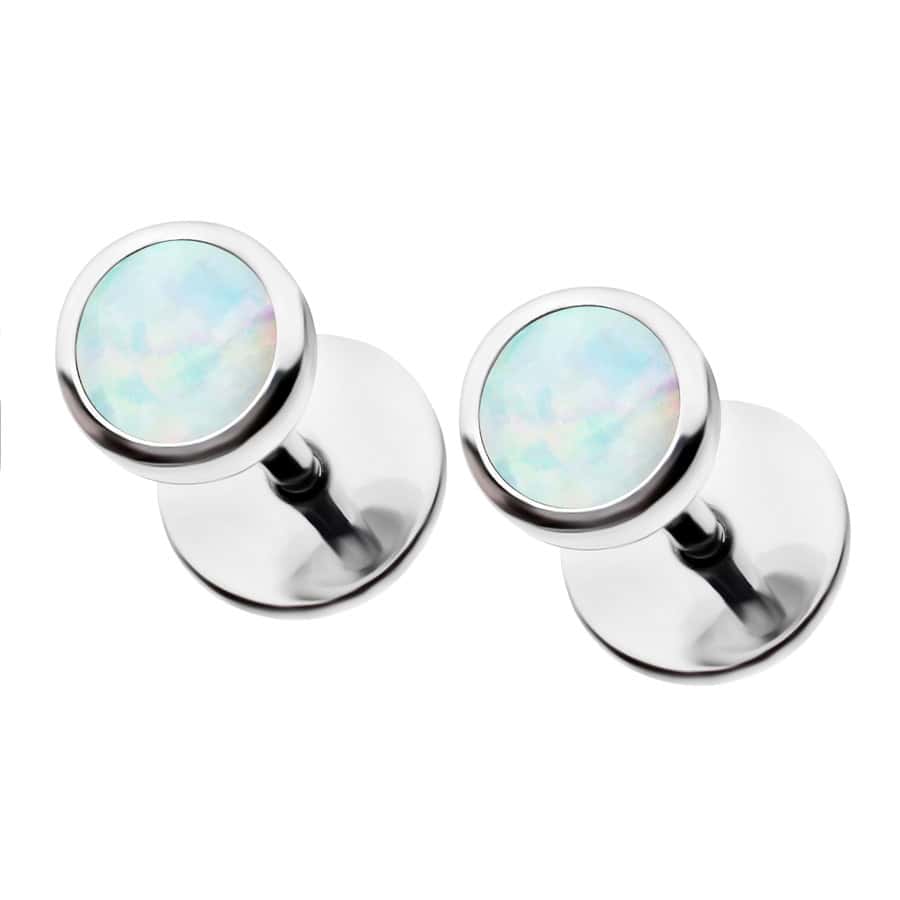 surgical steel flat back earrings