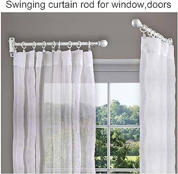 swing arm curtain rod