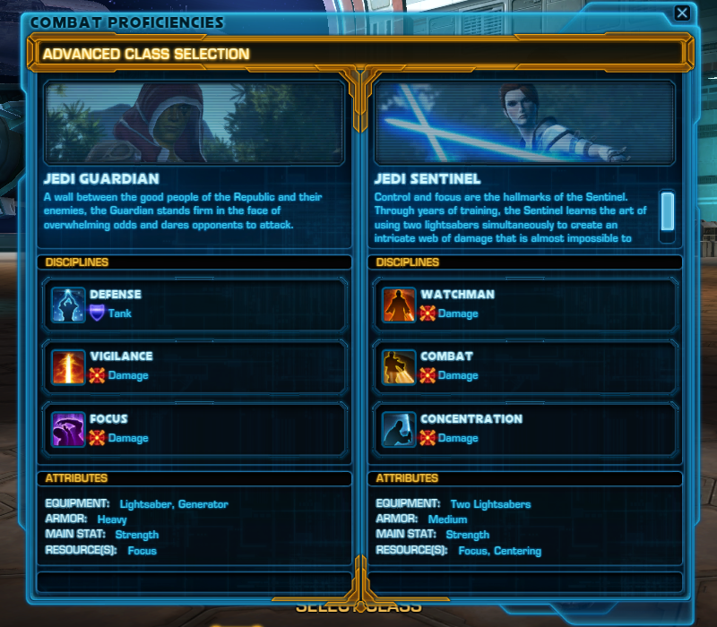 swtor classes explained