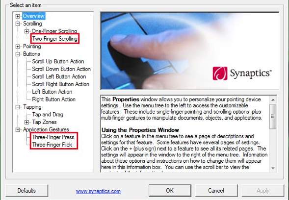 symantec touchpad driver