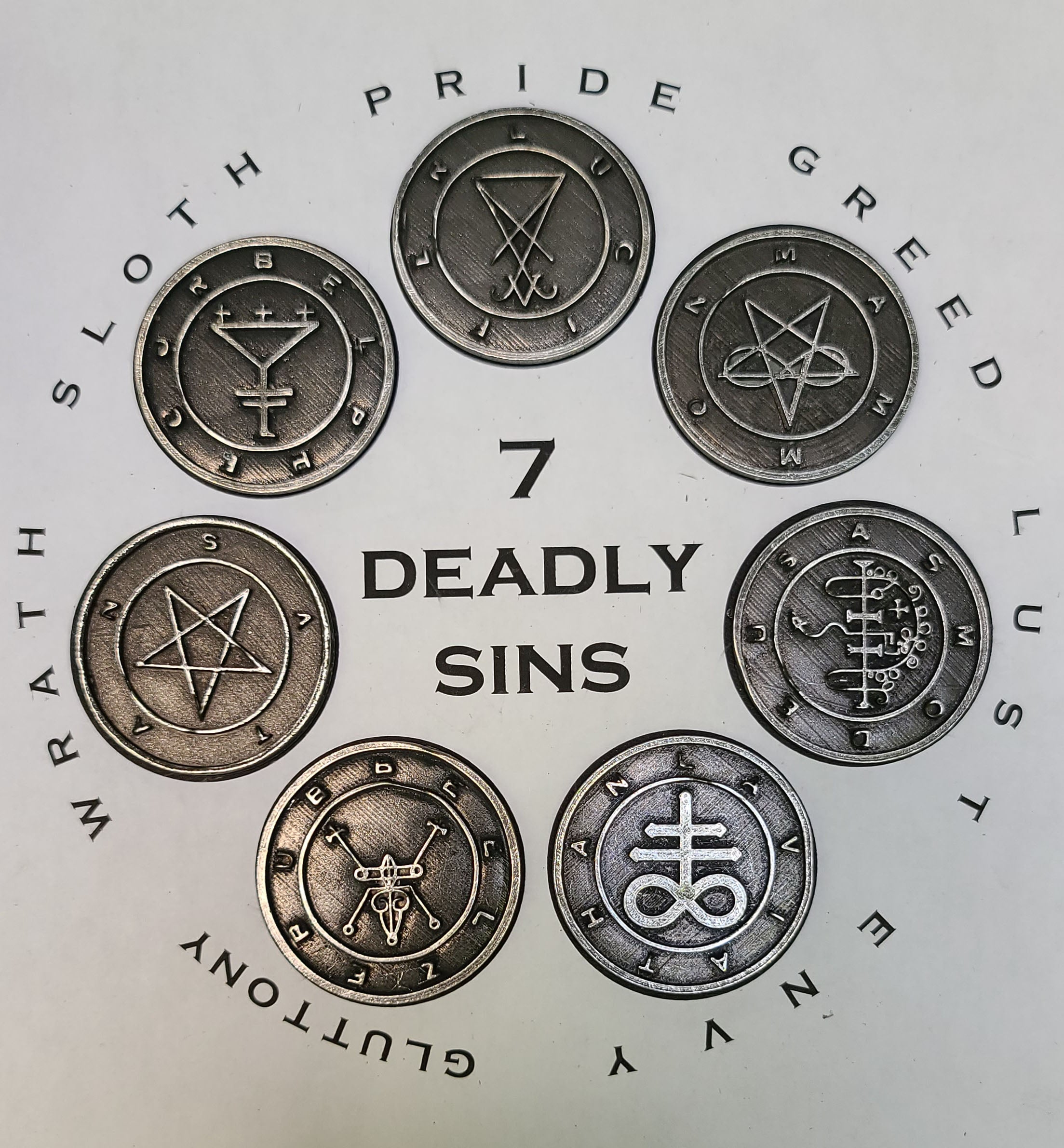 symbols for the 7 deadly sins