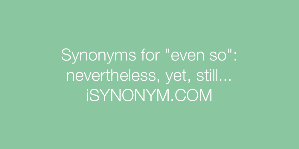 synonym even