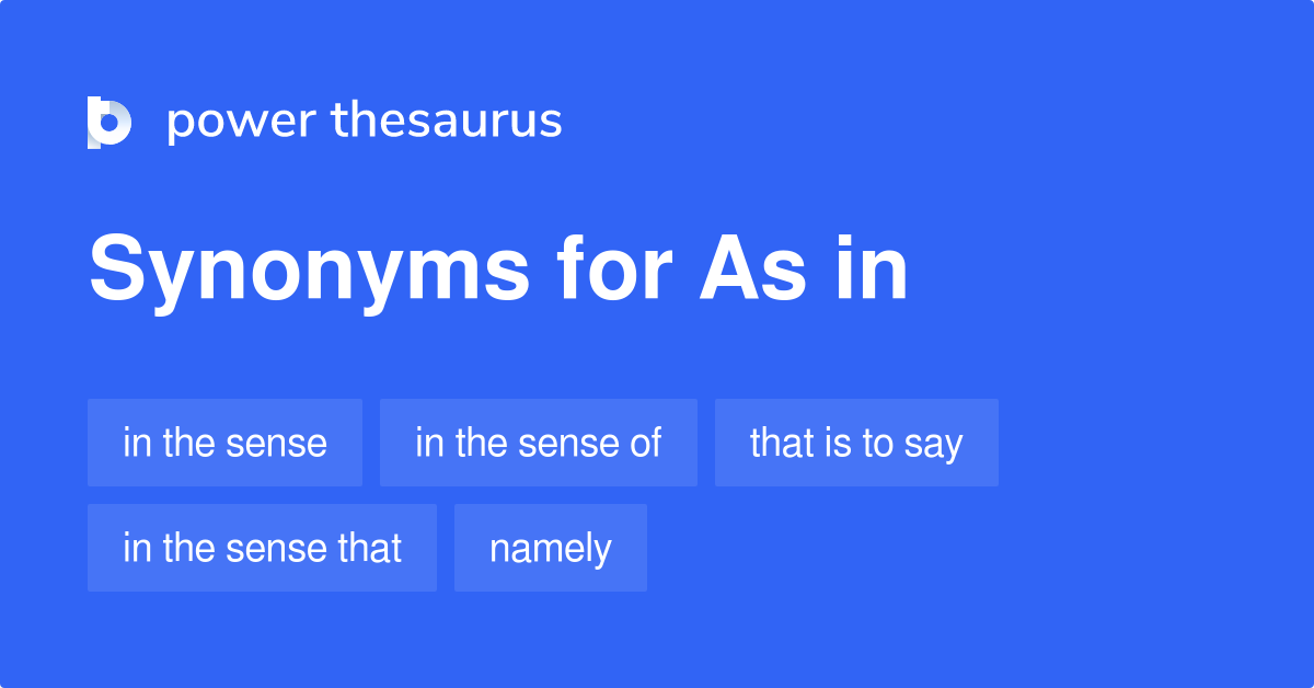 synonym for as