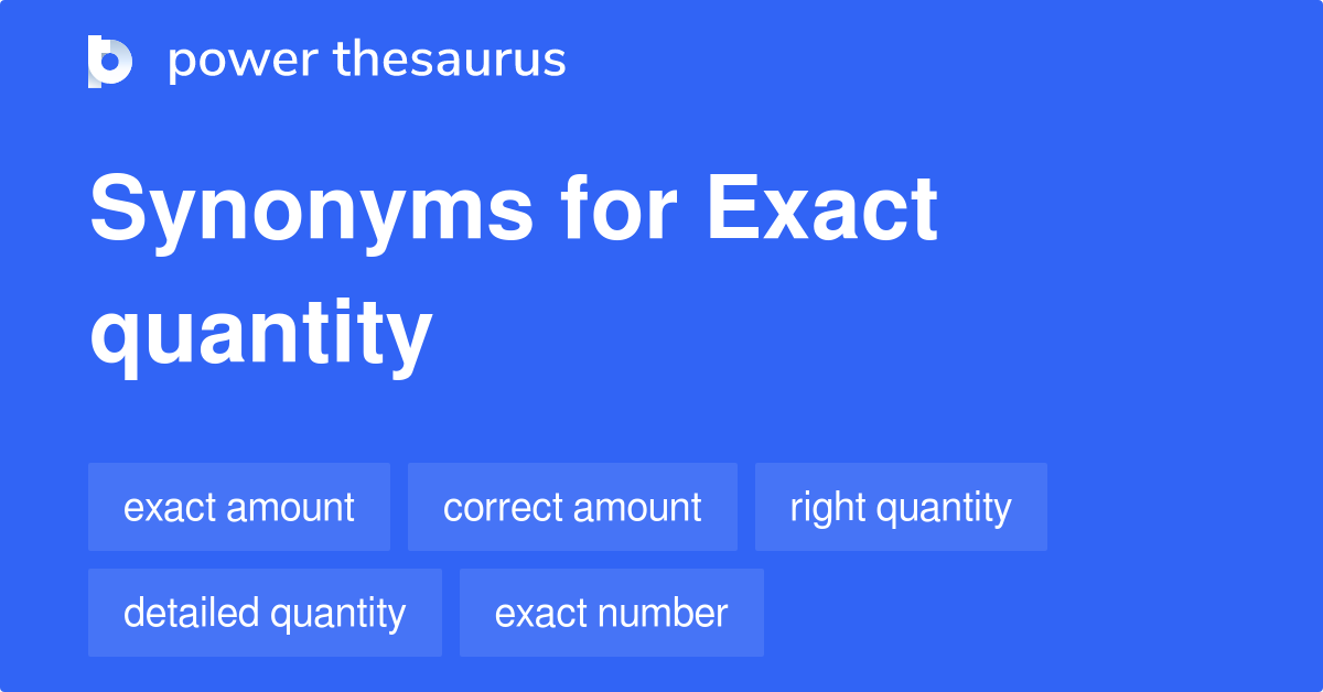 synonym for quantity