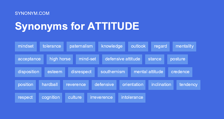 synonyms for attitudes