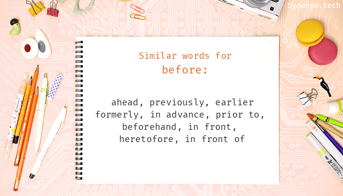 synonyms for before