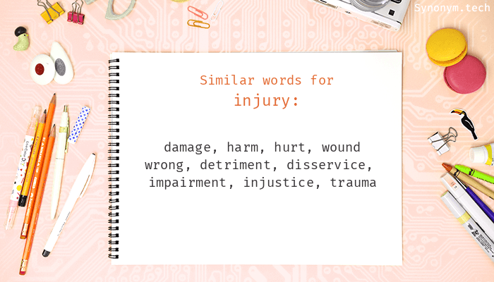 synonyms for injury