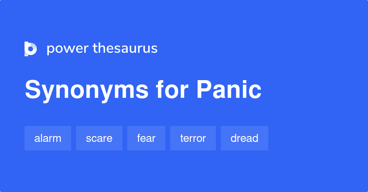 synonyms for panic