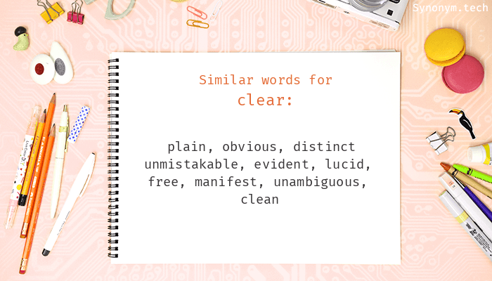 synonyms of clear