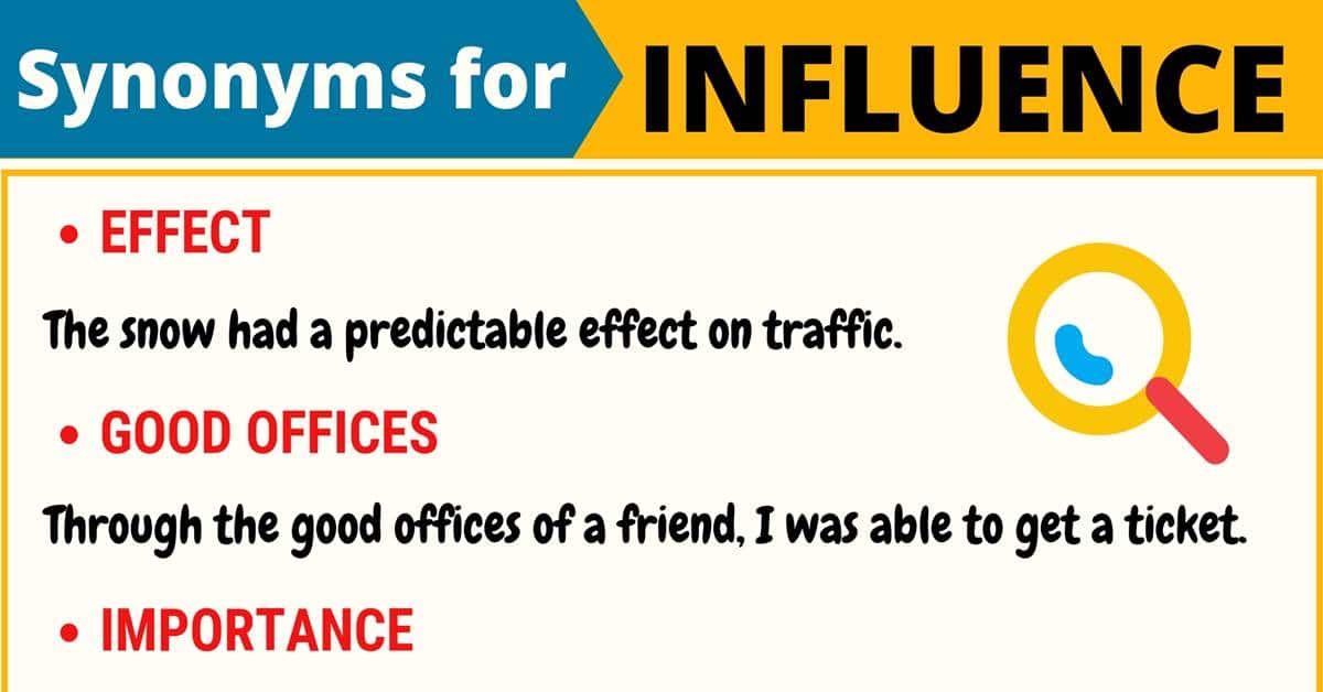 synonyms of influence