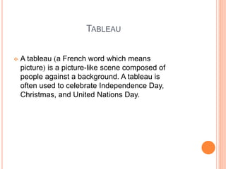 tableau meaning tagalog