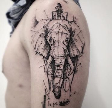 tatuajes con elefantes