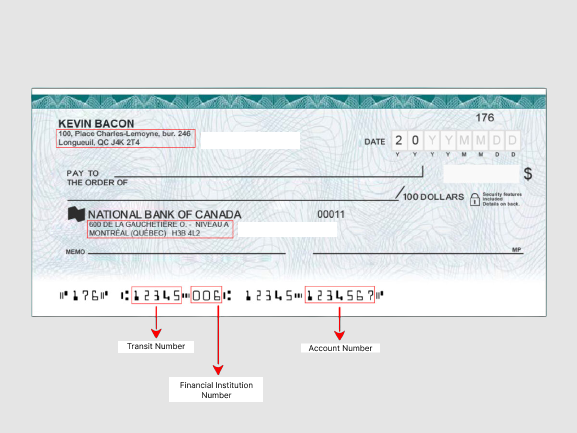 td canada institution number