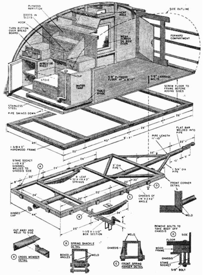 teardrop trailer drawings