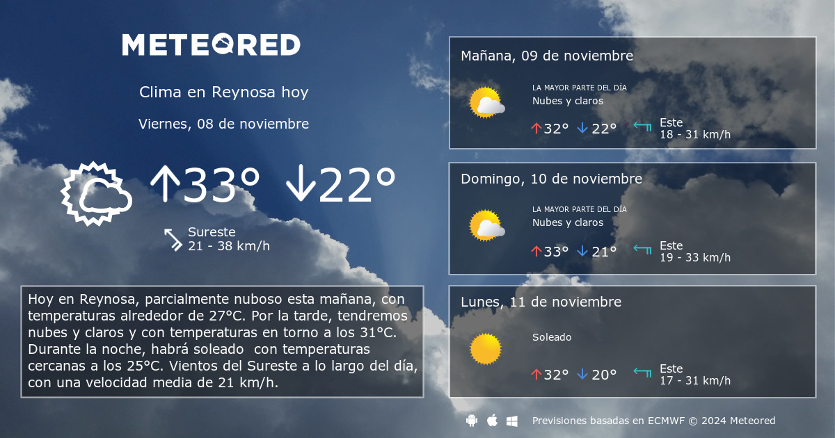 temperatura en reynosa tamaulipas