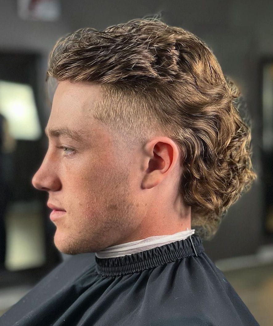 temple fade mullet