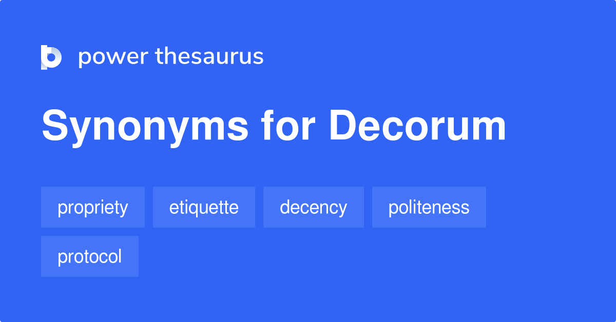 thesaurus decorum