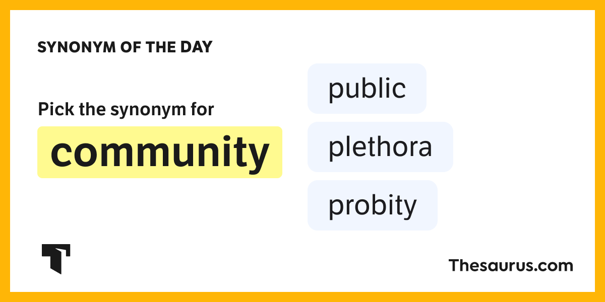 thesaurus for community