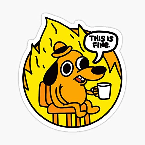 this is fine meme sticker