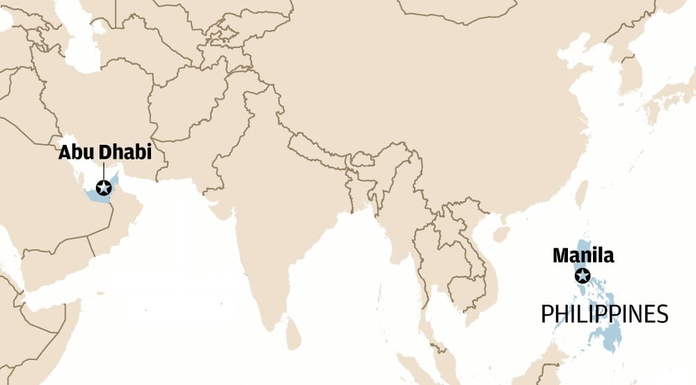 time difference between philippines and abu dhabi