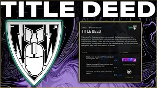 title deed dmz