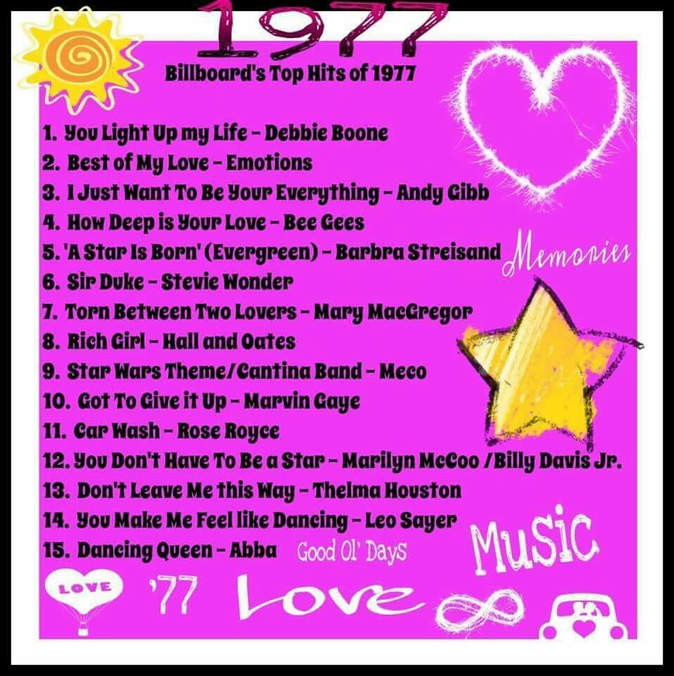 top hits of 1977