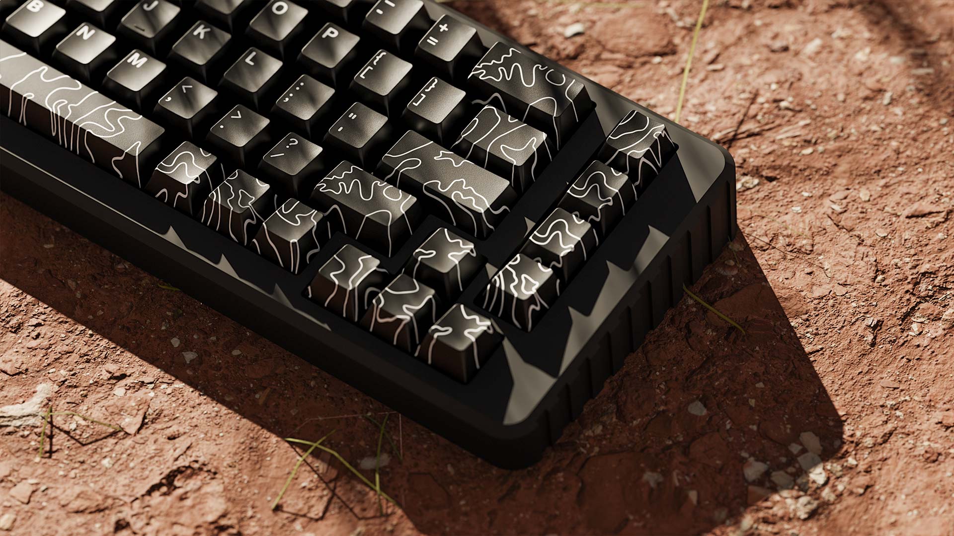 topographic keycaps