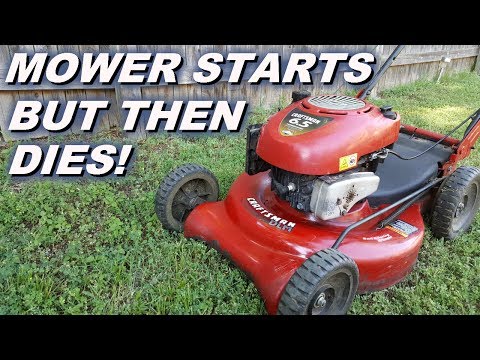 toro lawn mower starts then dies