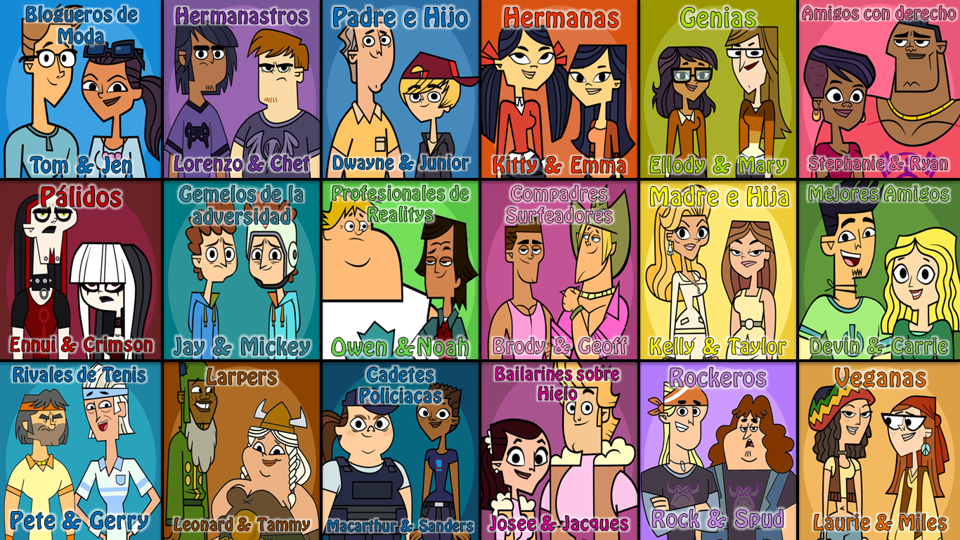 total drama the ridonculous race characters