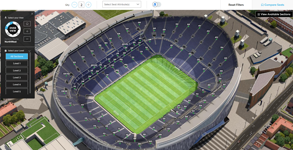 tottenham hotspur stadium seating view