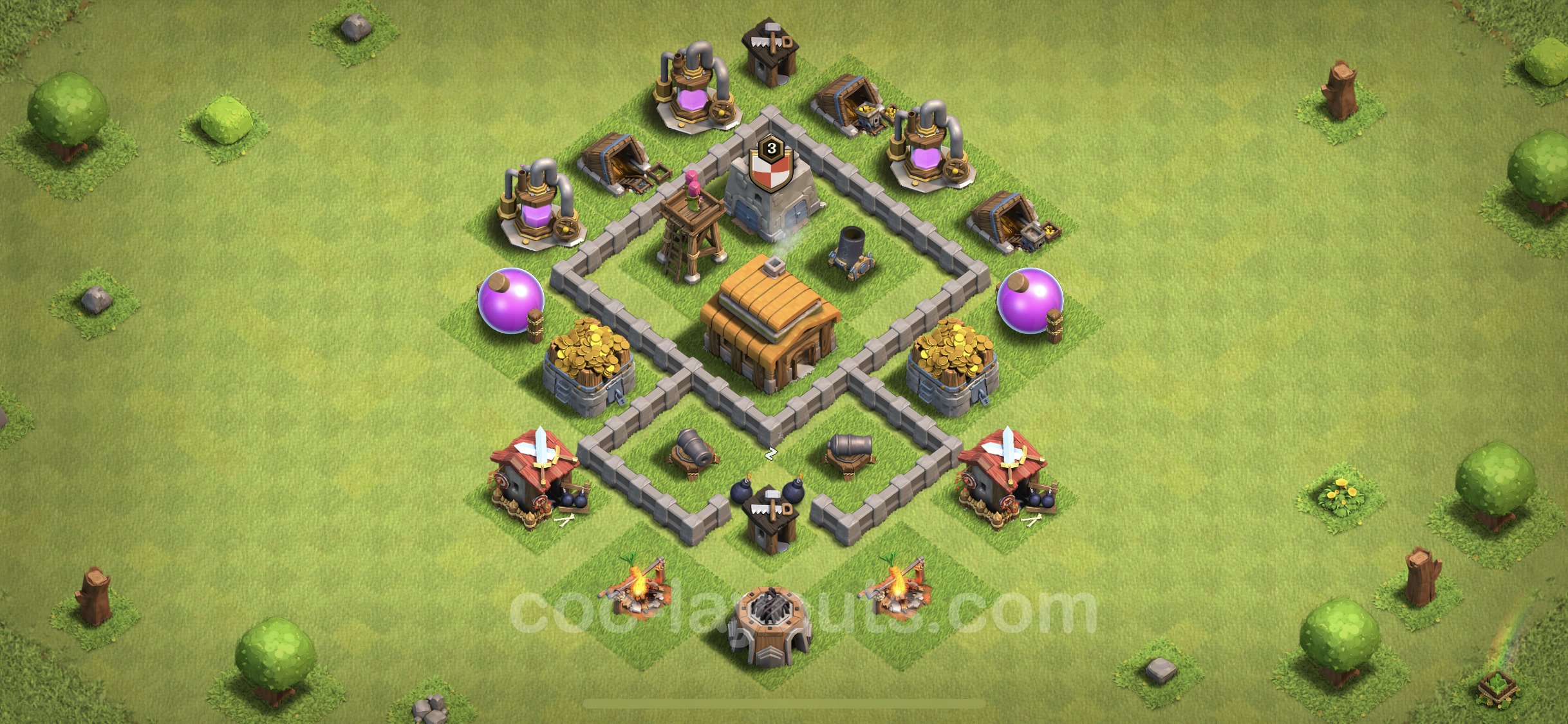 town hall 3 best base