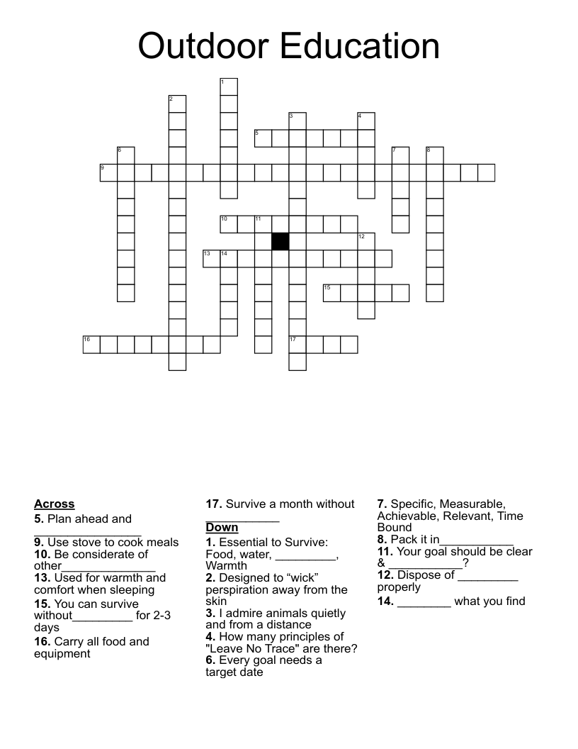 trace crossword