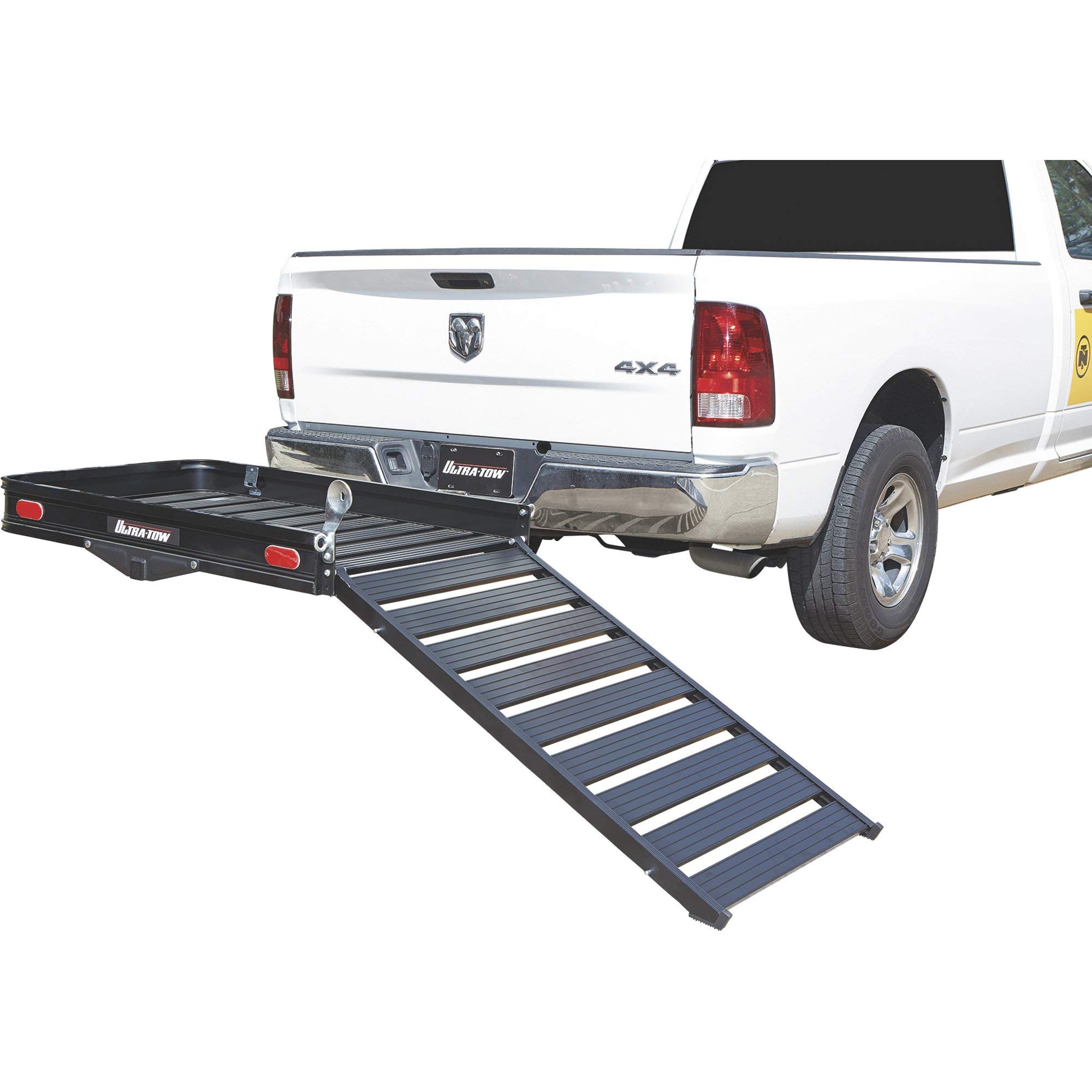 trailer hitch cargo carrier with ramp