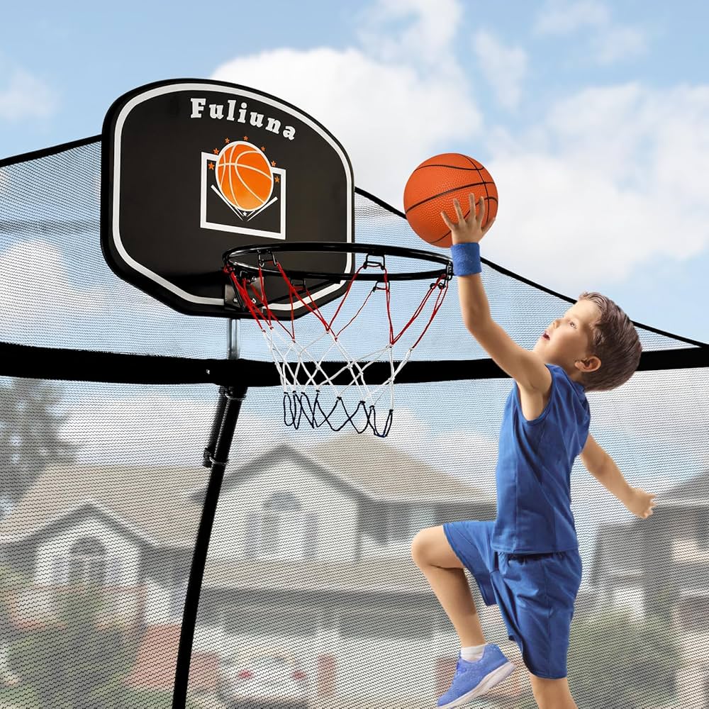 trampoline basketball goal