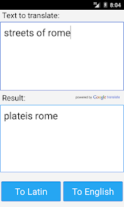 translate latin to english google