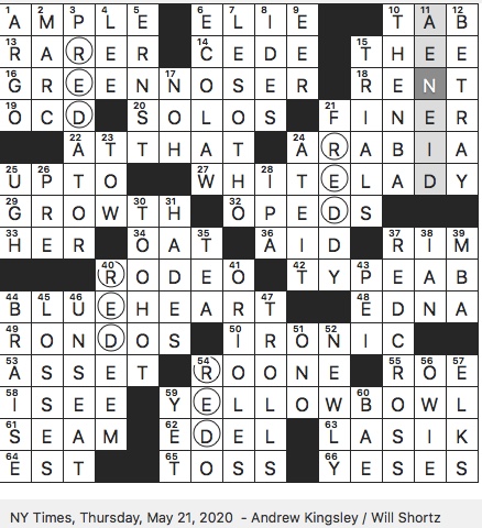 translated crossword clue