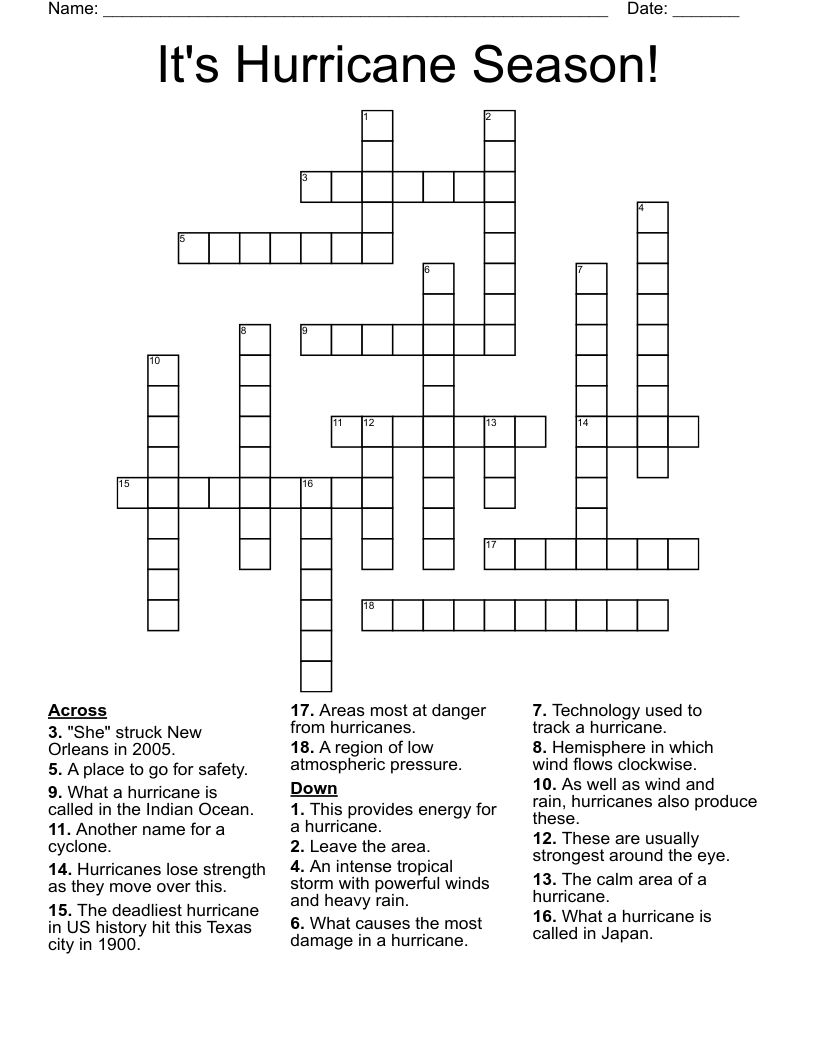 tropical storm crossword clue