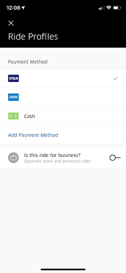 uber can you pay with cash