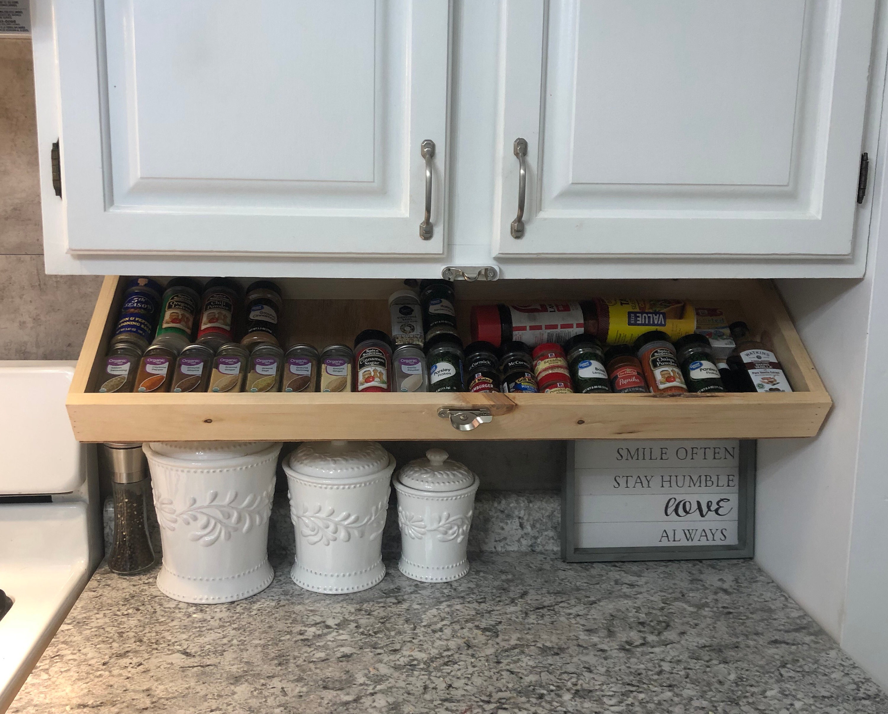 under the counter spice rack