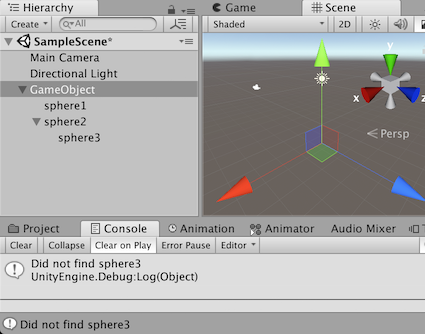 unity get gameobject