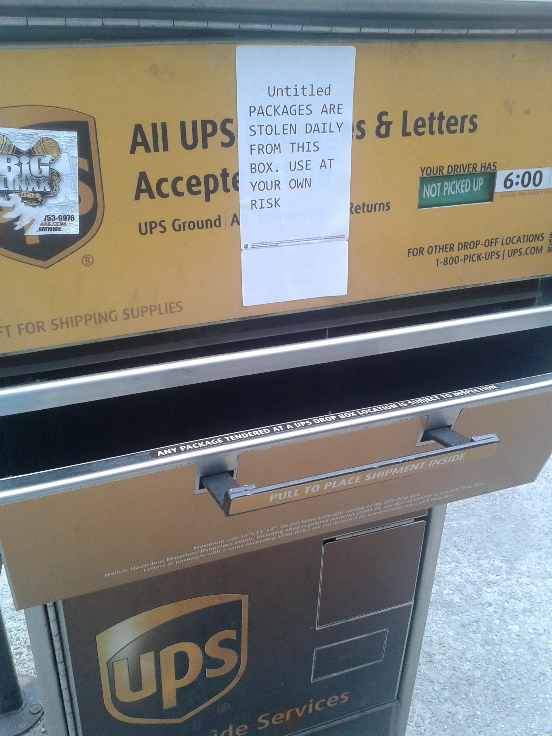 ups drop box size restrictions